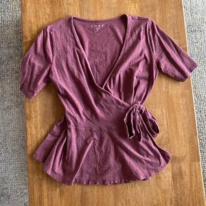 Loft Rose Wrap Top